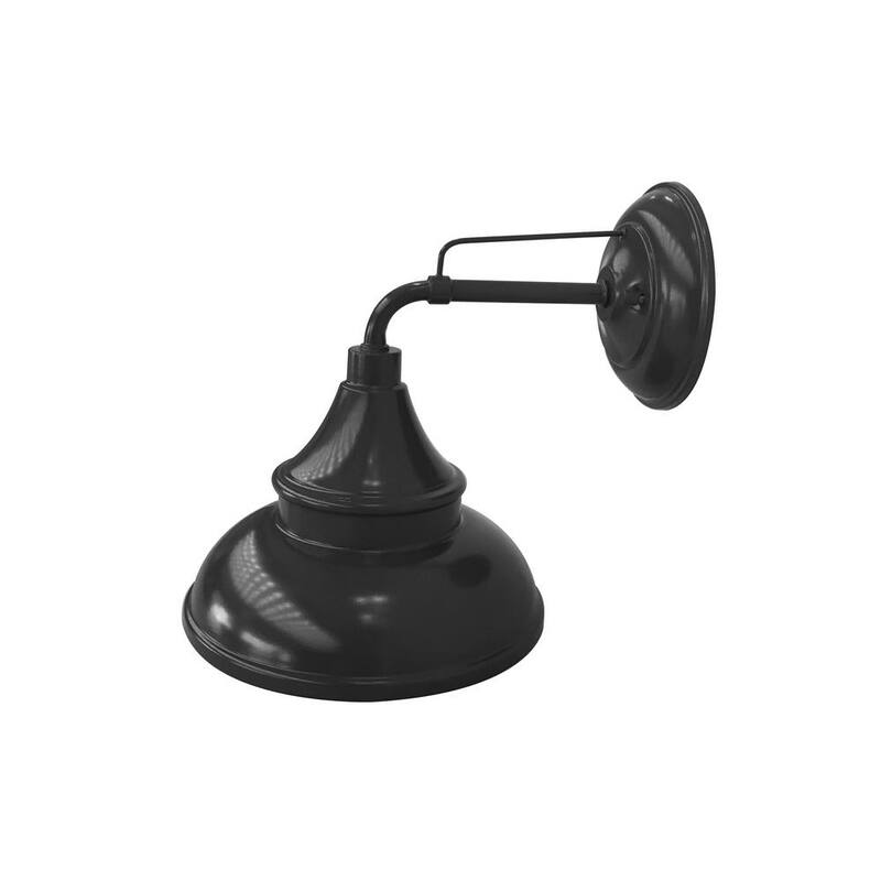 Lámpara de pared exterior tipo brasero en negro de 11 pulgadas Hampton Bay - EW10139BK