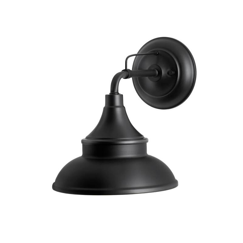 Lámpara de pared exterior tipo brasero en negro de 11 pulgadas Hampton Bay - EW10139BK