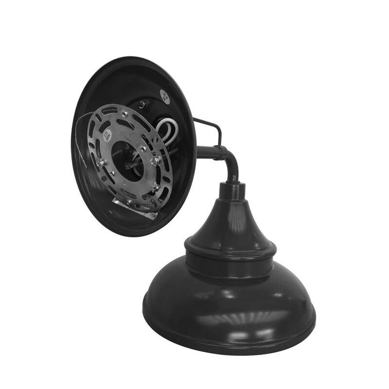 Lámpara de pared exterior tipo brasero en negro de 11 pulgadas Hampton Bay - EW10139BK