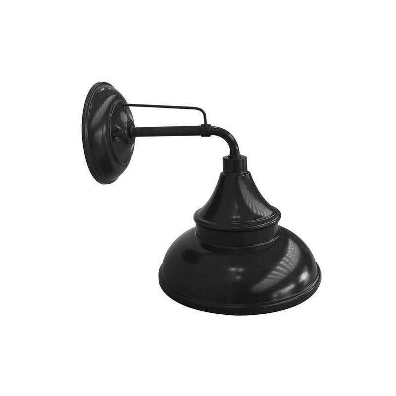 Lámpara de pared exterior tipo brasero en negro de 11 pulgadas Hampton Bay - EW10139BK