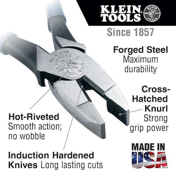 Klein Tools Heavy-Duty Lineman's Pliers, 7-Inch - J20017NE