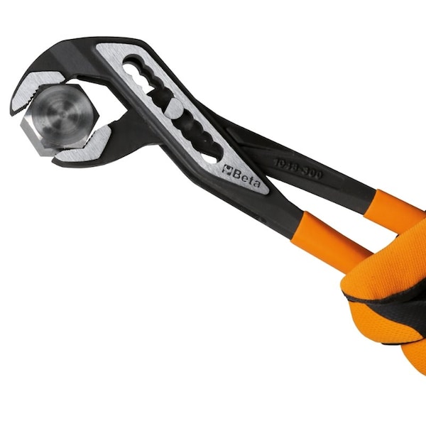Beta 1048N 10-inch Slip Joint, Groove Joint Pliers, Slip-proof PVC Handles, Jaw Capacity 38-46 mm - 010480915