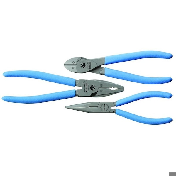 Gedore Pliers Set, 3 pcs., Material: GEDORE Special Hardened And Tempered Steel, Drop-Forged - S 8003 TL