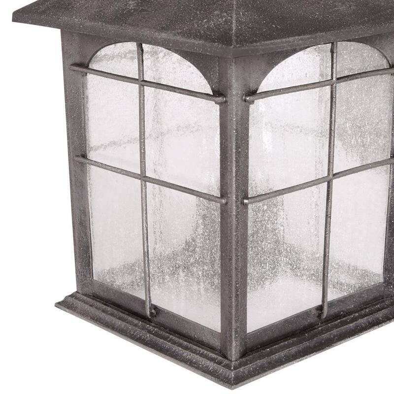 Colección de Decoradores del Hogar Lámpara de Pared Exterior de Hierro Envejecido de 17.5 pulgadas con 3 Luces de Voltaje de Línea y sin Bombillas Incluidas - Y37030A-151