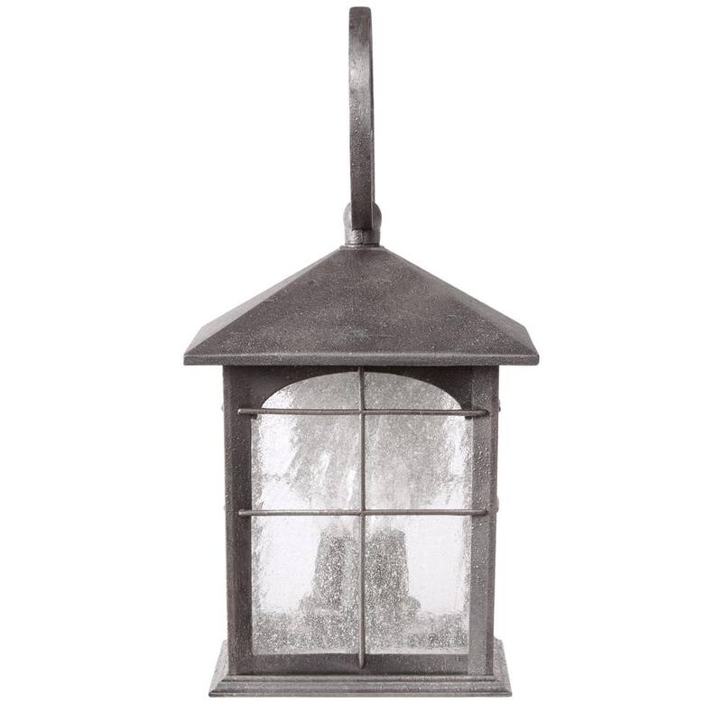 Colección de Decoradores del Hogar Lámpara de Pared Exterior de Hierro Envejecido de 17.5 pulgadas con 3 Luces de Voltaje de Línea y sin Bombillas Incluidas - Y37030A-151