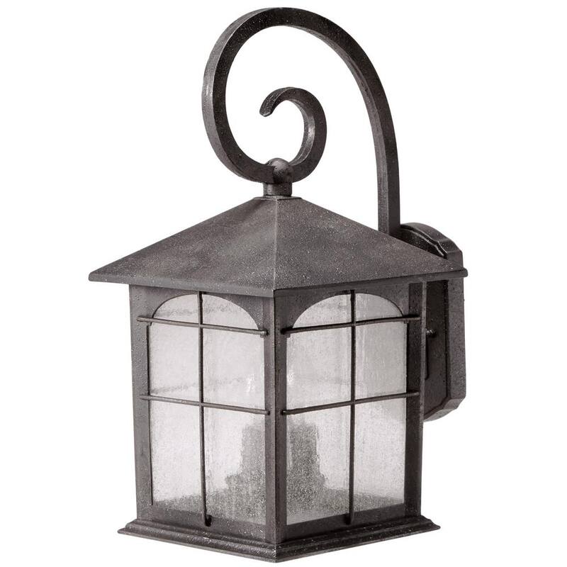 Colección de Decoradores del Hogar Lámpara de Pared Exterior de Hierro Envejecido de 17.5 pulgadas con 3 Luces de Voltaje de Línea y sin Bombillas Incluidas - Y37030A-151