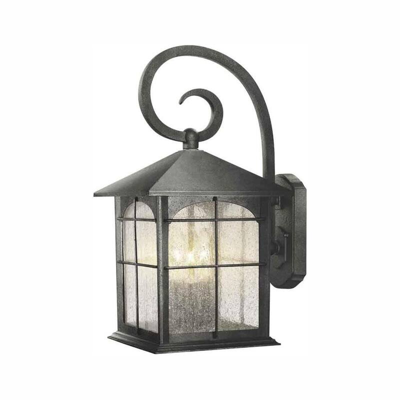 Colección de Decoradores del Hogar Lámpara de Pared Exterior de Hierro Envejecido de 17.5 pulgadas con 3 Luces de Voltaje de Línea y sin Bombillas Incluidas - Y37030A-151