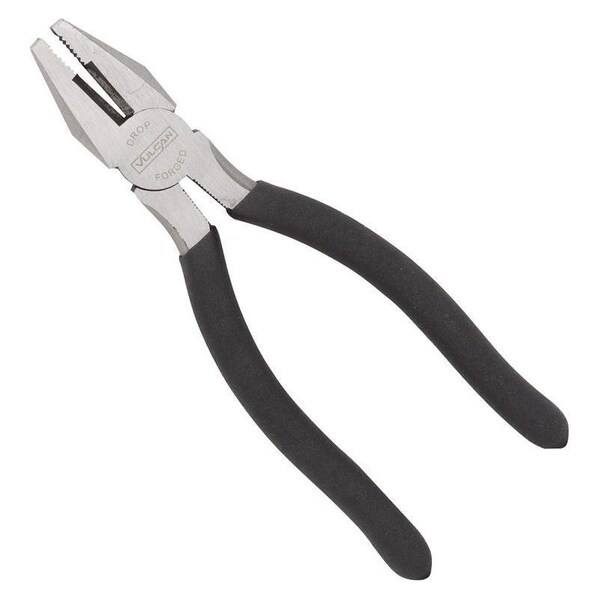 Vulcan Linesman Plier, 7 in OAL, 1.2 mm Cutting Capacity, 1-1/4 in Jaw Opening, Black Handle, Non-Slip Handle - JL-NP005