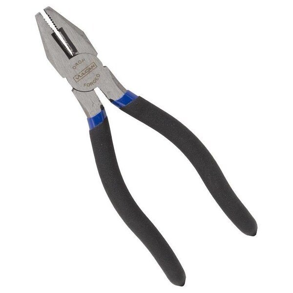 Vulcan Linesman Plier, 7 in OAL, 1.2 mm Cutting Capacity, 1-1/4 in Jaw Opening, Black/Blue Handle, 1 in W Jaw - PC918-11