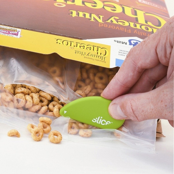 Slice Safety Cutter, Micro-Ceramic, 1/5"Wx2-2/5"Lx1-1/5"H, Green - SLI00200