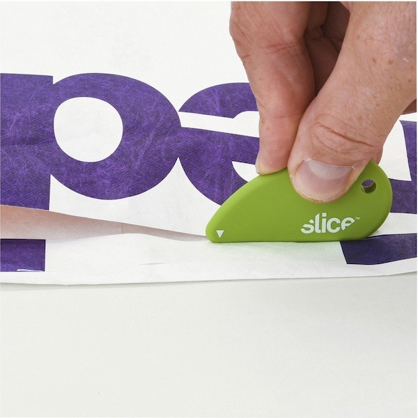 Slice Safety Cutter, Micro-Ceramic, 1/5"Wx2-2/5"Lx1-1/5"H, Green - SLI00200