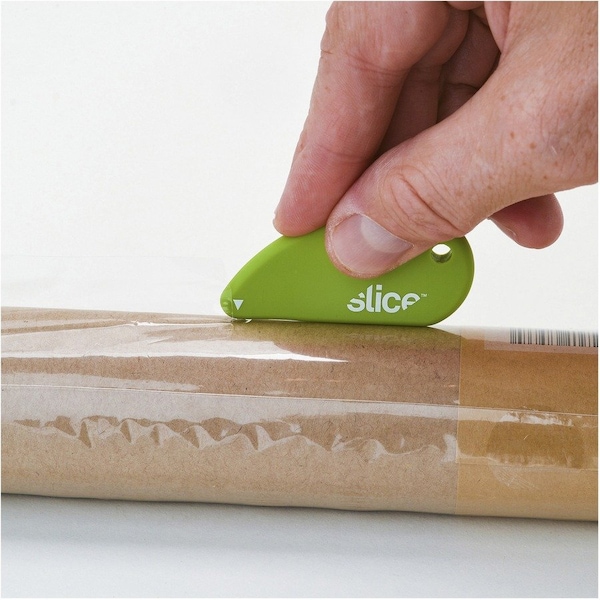 Slice Safety Cutter, Micro-Ceramic, 1/5"Wx2-2/5"Lx1-1/5"H, Green - SLI00200