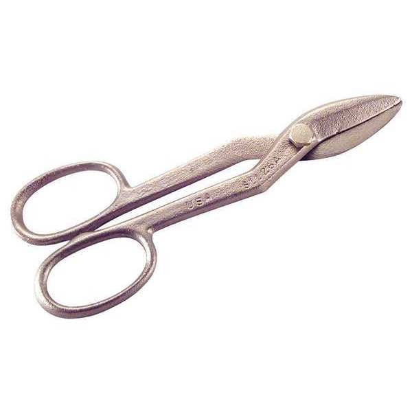 Ampco Safety Tools Tinners Snip, Straight, 8 in, High Strength Nickel Aluminum Bronze - S-1126A