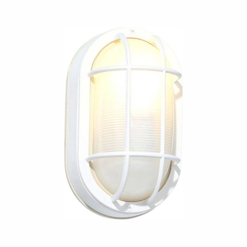 Luz de pared a granel para exteriores sin marca de 8 pulgadas en color blanco - G14776-WH