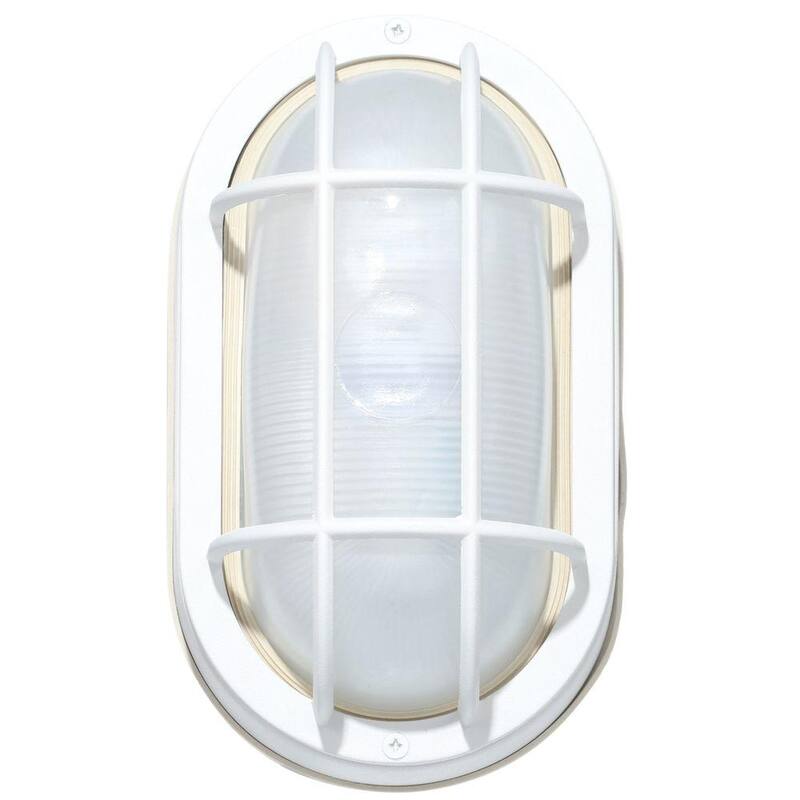 Luz de pared a granel para exteriores sin marca de 8 pulgadas en color blanco - G14776-WH