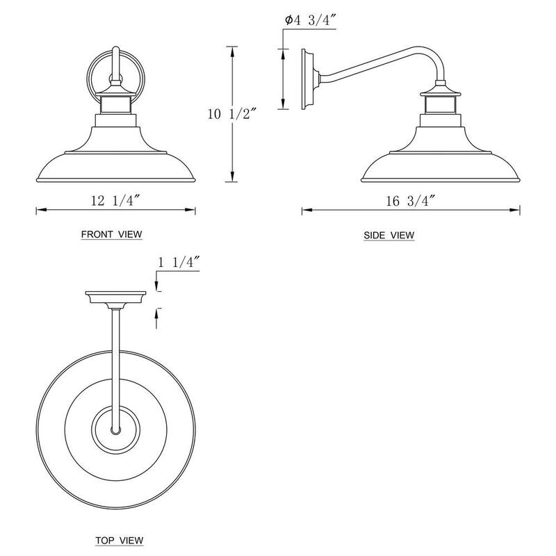 C Cattleya 1-Light Linterna de Pared Exterior con Sensor de Movimiento, Anochecer hasta el Amanecer y Brazo de Cuello de Ganso en Negro Mate (Paquete de 2) - CA2196-2W