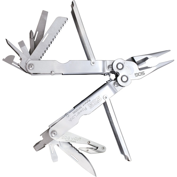 Gsm 2024 Sog Powerlock W/V-Cutter Nylon Sheath, Multi Tools, Peg Bx - SOG-S62N-CP