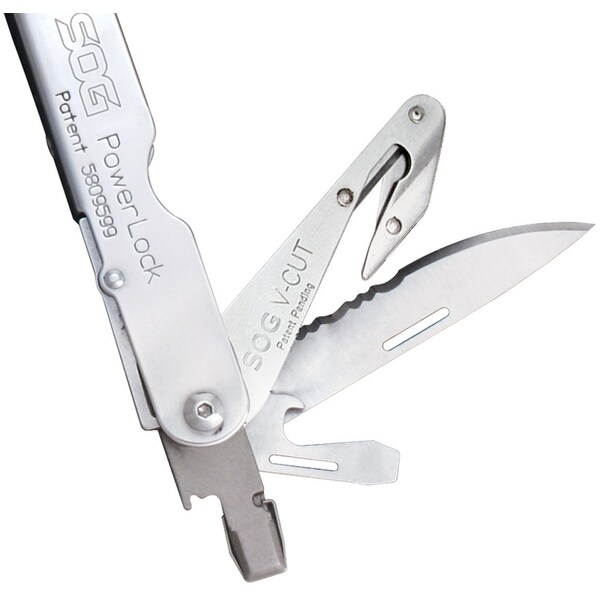 Gsm 2024 Sog Powerlock W/V-Cutter Nylon Sheath, Multi Tools, Peg Bx - SOG-S62N-CP