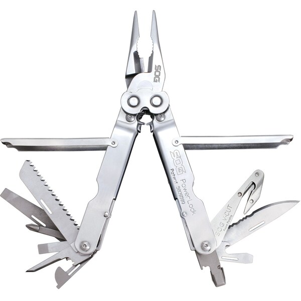 Gsm 2024 Sog Powerlock W/V-Cutter Nylon Sheath, Multi Tools, Peg Bx - SOG-S62N-CP