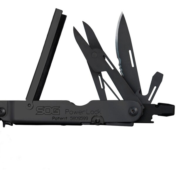 Gsm 2024 Sog Powerlock Eod Black Oxide Nylon Sheath, Multi Tools, Peg Bx - SOG-B61N-CP
