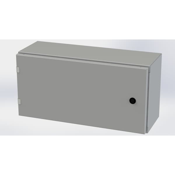 Saginaw Control & Engineering Carbon Steel Electrical Enclosures, 12 in H, 8 in D, 24 in W, NEMA 3R, 4, 12, 13, Hinged - SCE-12EL2408LP