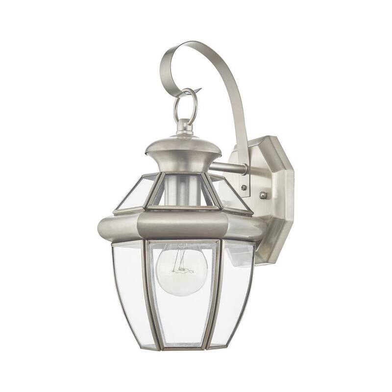AVIANCE LIGHTING Luminaria de pared exterior Aston de 1 luz en níquel cepillado - HD00476