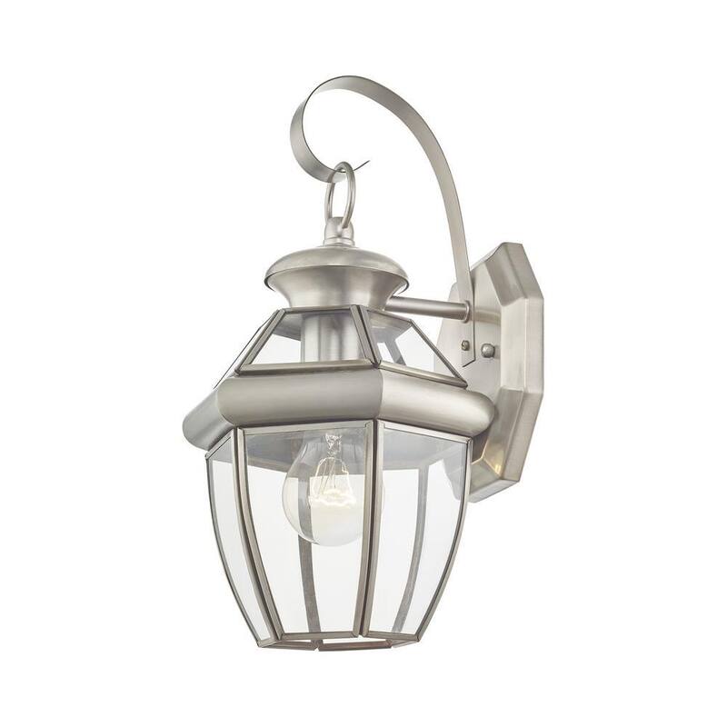 AVIANCE LIGHTING Luminaria de pared exterior Aston de 1 luz en níquel cepillado - HD00476