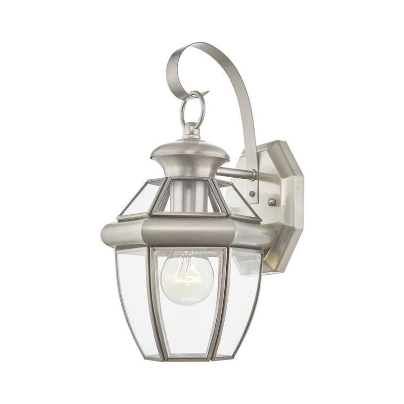 AVIANCE LIGHTING Luminaria de pared exterior Aston de 1 luz en níquel cepillado - HD00476