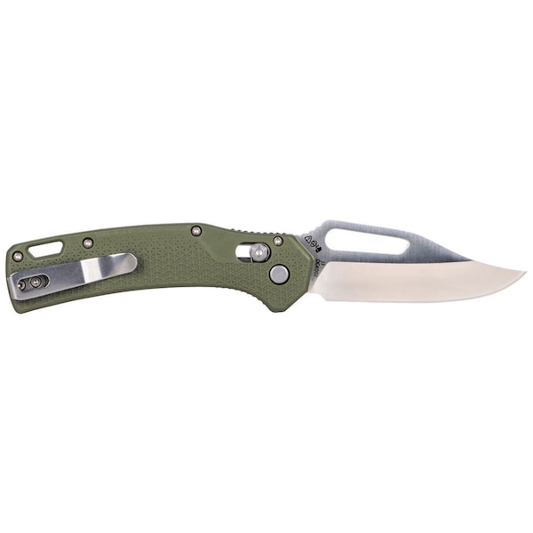 Klein Tools KTO Resurgence Knife, Clip Point Blade, Moss Green Handle - OGK002GNT
