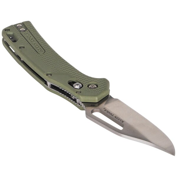 Klein Tools KTO Resurgence Knife, Clip Point Blade, Moss Green Handle - OGK002GNT