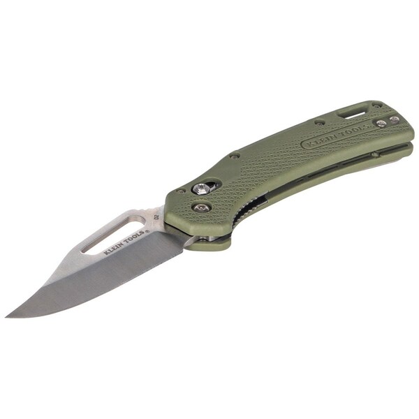 Klein Tools KTO Resurgence Knife, Clip Point Blade, Moss Green Handle - OGK002GNT