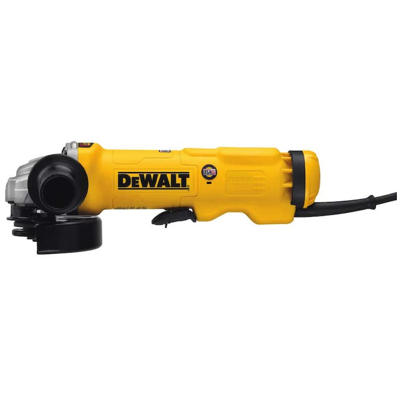 DEWALT 13 Amperios Eléctrica 4.5 - 5 pulgadas Amoladora Angular con Interruptor de Paleta Sin Bloqueo - DWE43114N