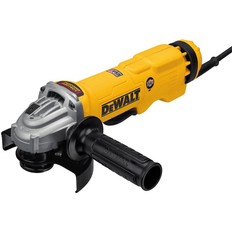 DEWALT 13 Amperios Eléctrica 4.5 - 5 pulgadas Amoladora Angular con Interruptor de Paleta Sin Bloqueo - DWE43114N