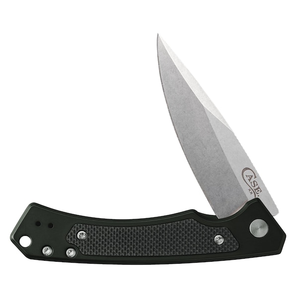 Case Cutlery Knife, Case OD Green Anodized Aluminum Marilla with Black G-10 Grip - 25883