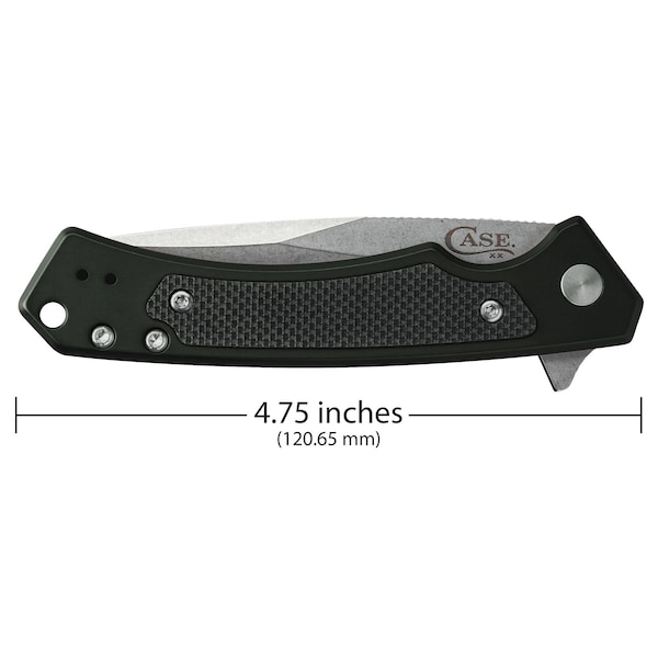 Case Cutlery Knife, Case OD Green Anodized Aluminum Marilla with Black G-10 Grip - 25883