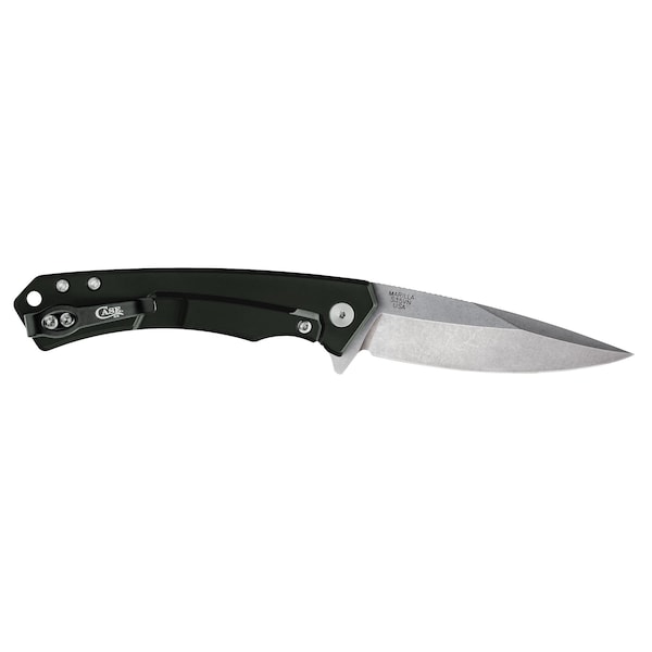 Case Cutlery Knife, Case OD Green Anodized Aluminum Marilla with Black G-10 Grip - 25883