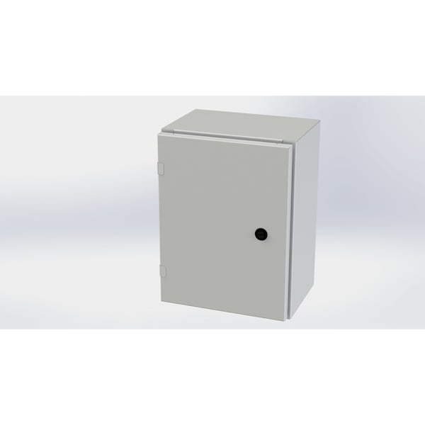 Saginaw Control & Engineering Carbon Steel Electrical Enclosures, 16 in H, 8 in D, 12 in W, NEMA 3R, 4, 12, 13, Hinged - SCE-16EL1208LPLG