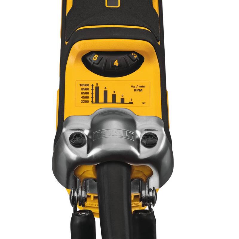 DEWALT 13 Amp. Amoladora angular pequeña de 5 pulgadas con interruptor de paleta sin bloqueo y velocidad variable - DWE43214NVS