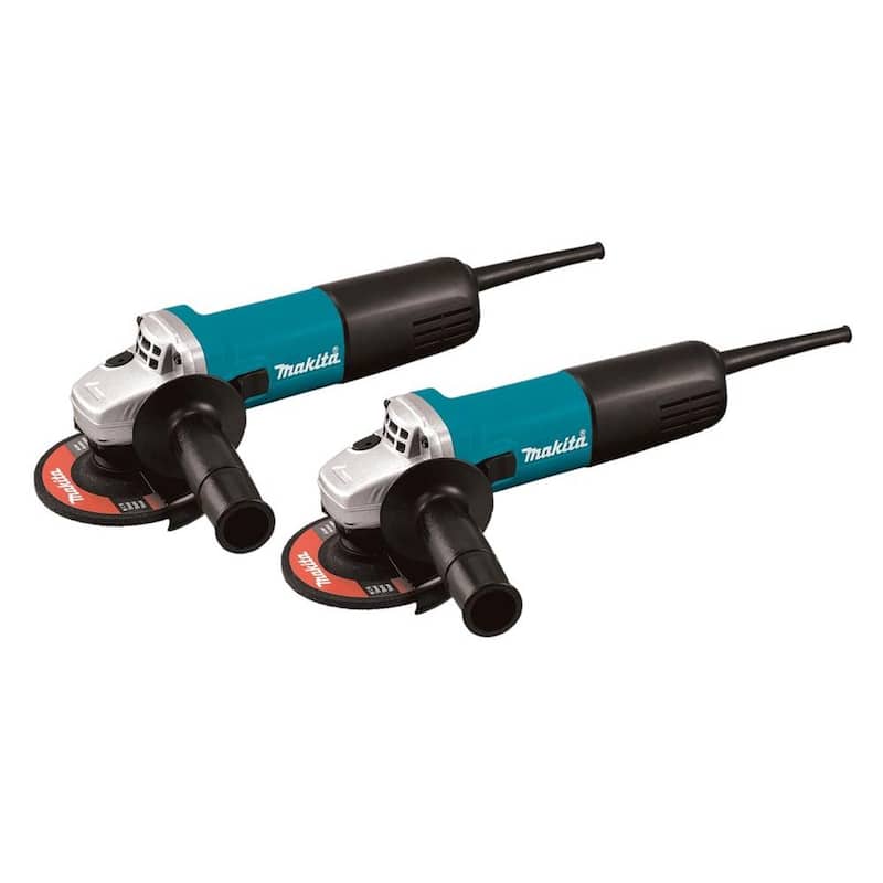 Makita Amoladora Angular con cable de 7.5 amperios y switch AC/DC de 4-1/2 pulgadas (paquete de 2) - 9557NB2