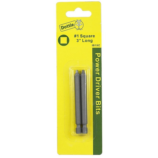 L.H. Dottie L.H. Dottie #1 x 3'' Square Drive Power Bit (Carded) - IB1XC
