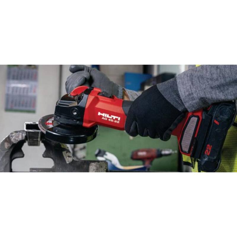 Esmeriladora angular sin escobillas de 4-1/2 pulgadas Hilti 22-Volt NURON AG 4S ATC de iones de litio inalámbrica (solo herramienta) - 2248340.