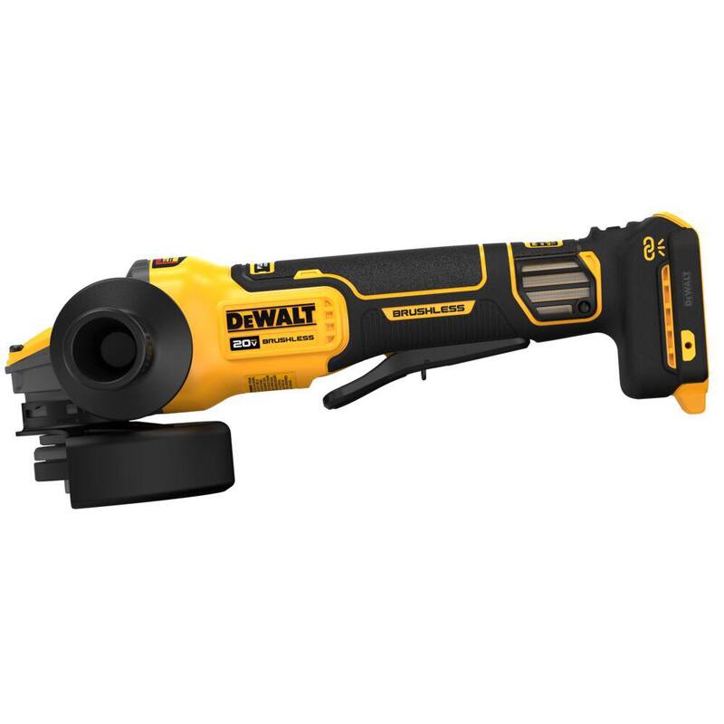 Amoladora angular inalámbrica DEWALT 20V sin escobillas de 4-1/2 a 5 pulgadas con velocidad variable y ventaja FLEXVOLT (solo herramienta) - DCG416VSB