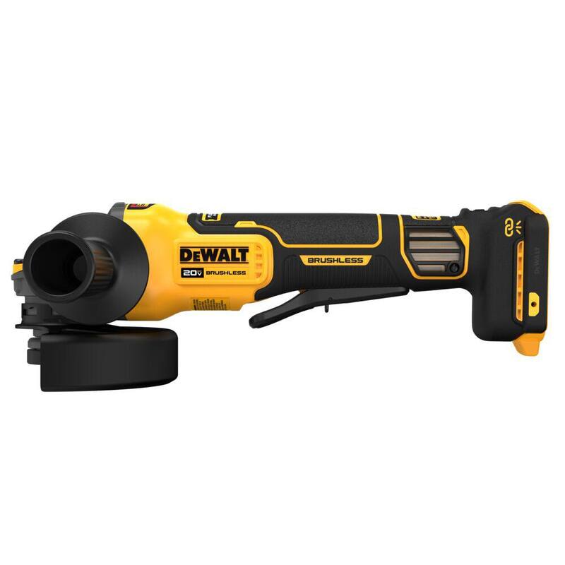 Amoladora angular inalámbrica DEWALT 20V sin escobillas de 4-1/2 a 5 pulgadas con velocidad variable y ventaja FLEXVOLT (solo herramienta) - DCG416VSB
