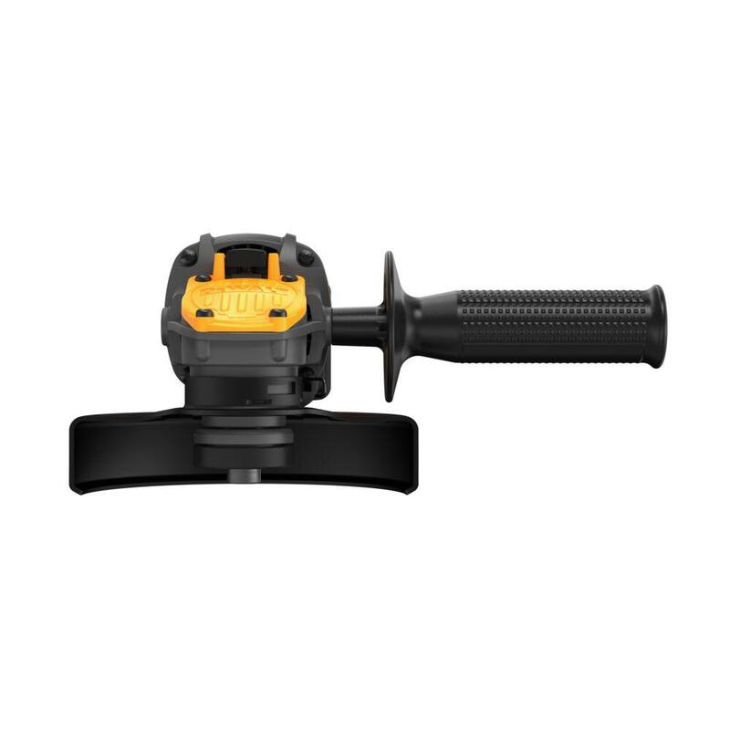 Amoladora angular inalámbrica DEWALT 20V sin escobillas de 4-1/2 a 5 pulgadas con velocidad variable y ventaja FLEXVOLT (solo herramienta) - DCG416VSB
