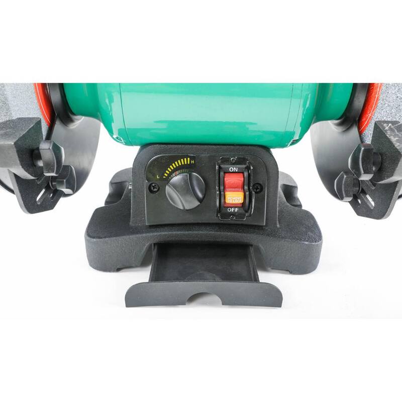 Rectificadora de banco de velocidad variable de 8 pulgadas con luz - T27305 de Grizzly Industrial