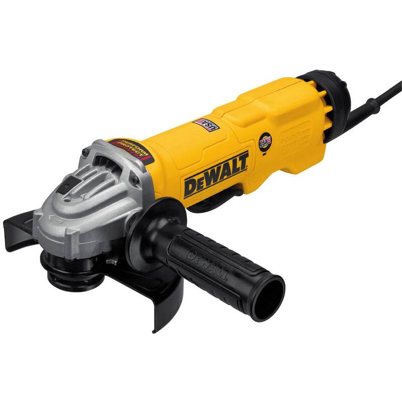 DEWALT 13 Amperios con cable 6 pulgadas Amoladora de ángulo de alto rendimiento con interruptor de paleta sin bloqueo - DWE43144N