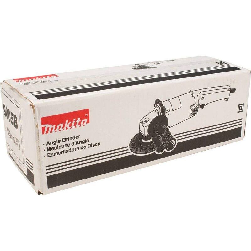 Esmeriladora angular con interruptor AC/DC de alta potencia de 9 amperes y 5 pulgadas, marca Makita - 9005B