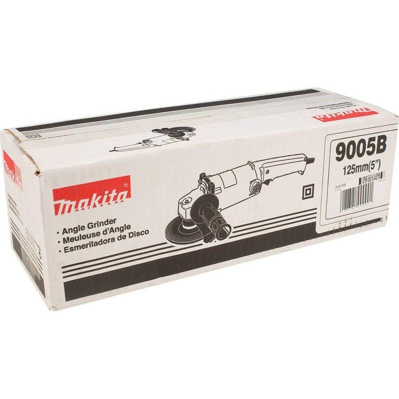 Esmeriladora angular con interruptor AC/DC de alta potencia de 9 amperes y 5 pulgadas, marca Makita - 9005B