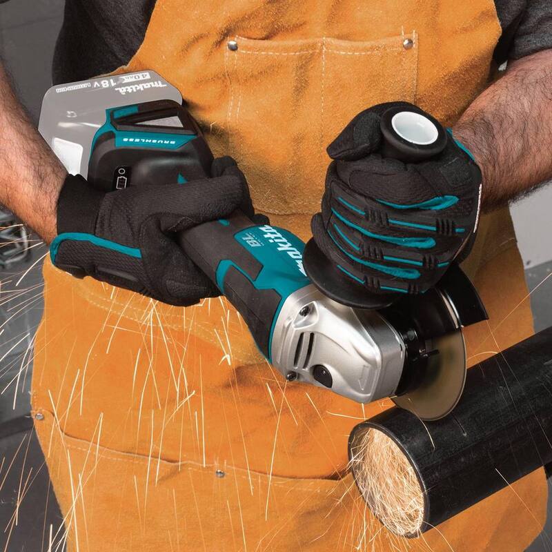 Makita Amoladora Angular Inalámbrica sin Escobillas de Litio-Ion LXT de 18V de 4-1/2 in./5 in. con Interruptor de Paleta de Corte/Angular (Herramienta Únicamente) - XAG11Z