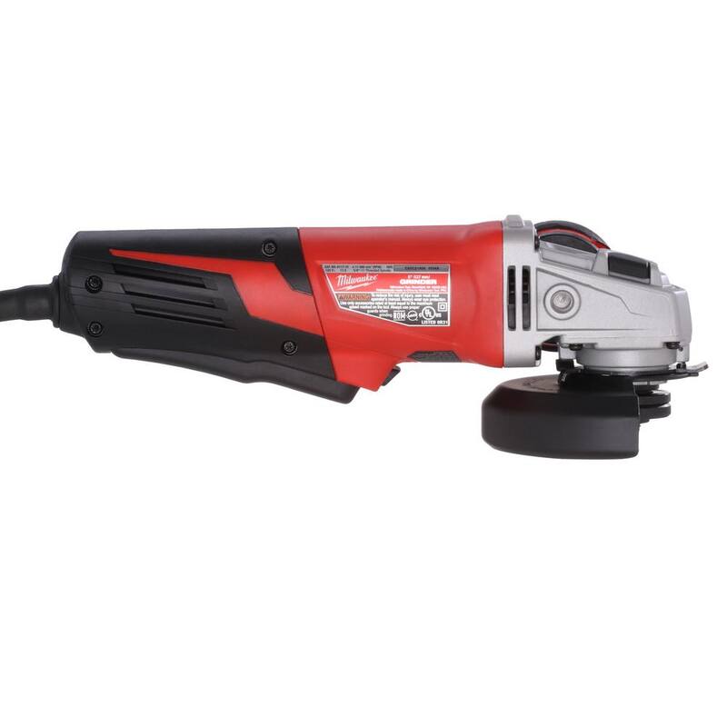 Amoladora angular pequeña Milwaukee de 13 amperes y 5 pulgadas con interruptor de paleta - 6117-31